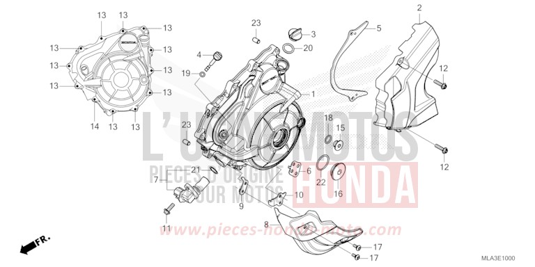GENERATORABDECKUNG von CMX 1100 "Rebel" GUNMETAL BLACK METLLIC (NHC52) von 2022